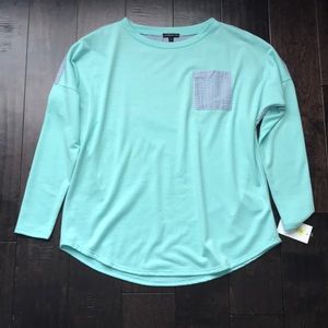 Cute long sleeve soft tee with pocket